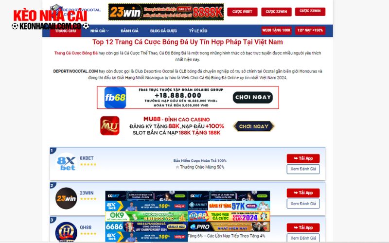 DEPORTIVOCOTAL.COM Mục Đích Thành Lập Trang Web